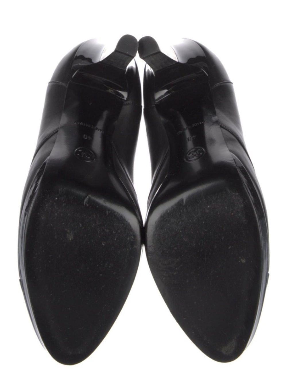 CHANEL Black Leather Boots. Size 40. - Picture 5 of 5